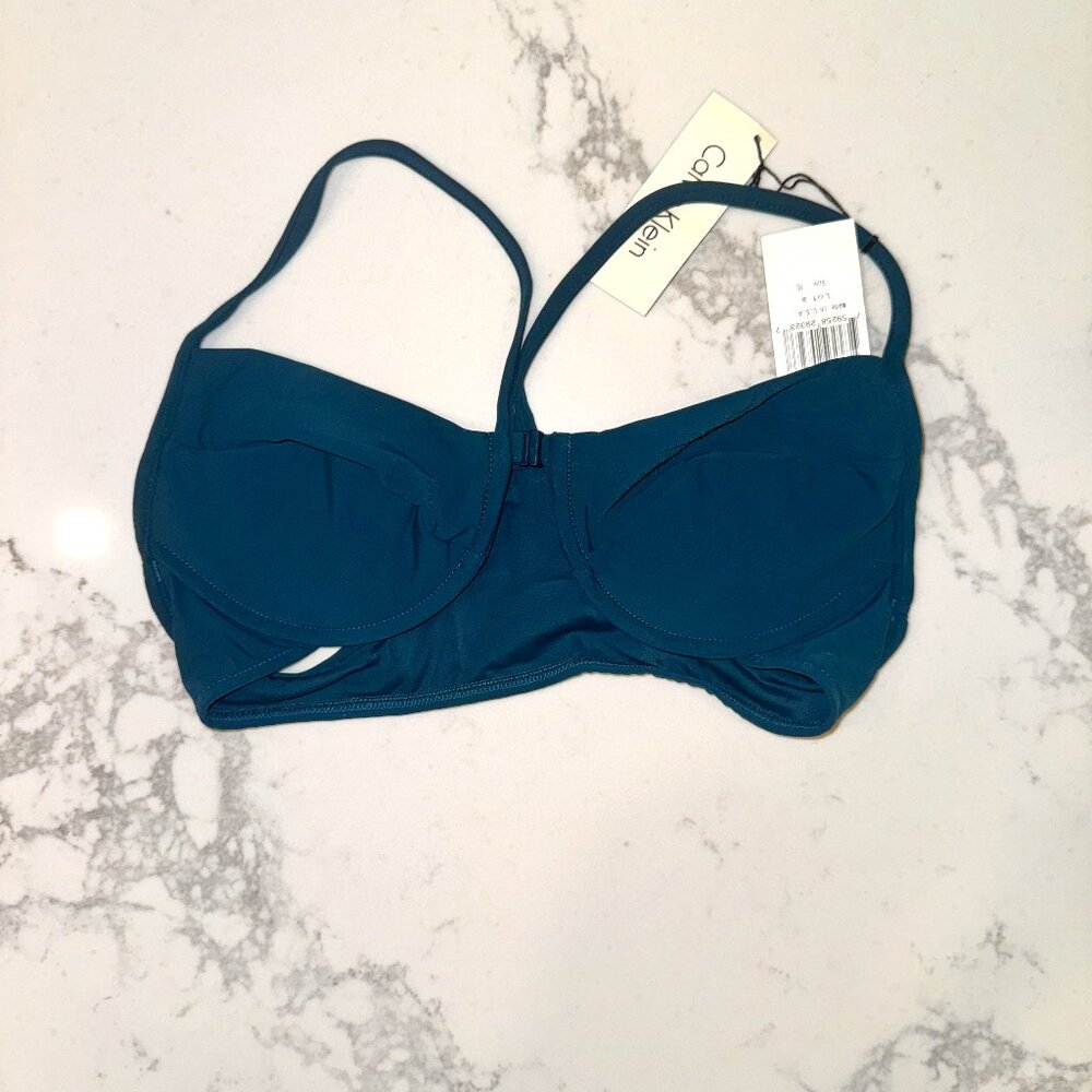 Calvin Klein Blue Bikini Top - Size 10 NWT